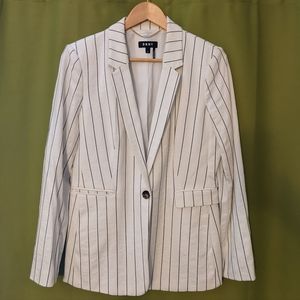 DKNY White Striped Blazer